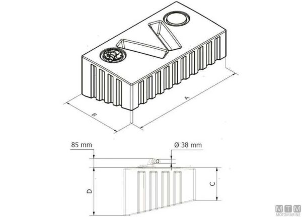 Brandstoftank Can-SB Lima 270lt - Afbeelding 2