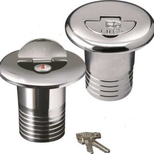 Brandstoftankdop Verchroomd met Slot 50mm