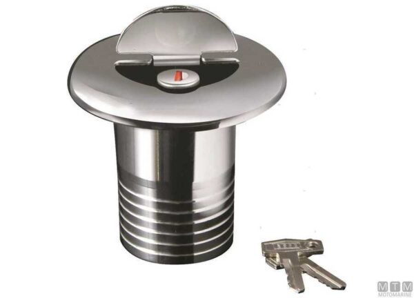 Brandstoftankdop Verchroomd met Slot 38mm - Afbeelding 3