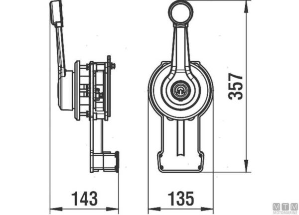 Morse hendel Riviera CM03 Wit - Afbeelding 3