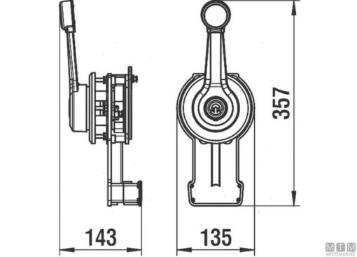 Morse hendel Riviera CM03 Zwart - Afbeelding 4