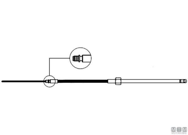Stuurkabel Ultraflex M58 - 21 voet - Afbeelding 2