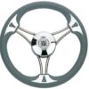 Roestvrijstalen Stuurwiel Targa 350mm met Polyurethane Grip Grijs