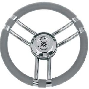 Roestvrijstalen Stuurwiel Ray Polyurethaan grip Grijs 350mm
