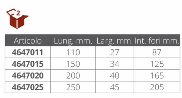 Paar Verchroomde Messing Fairleads 250x45mm max Lijn 24mm - Afbeelding 2