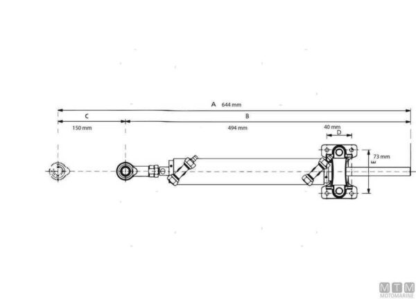 Hydraulische cilinder Ultraflex uc 69-i - Afbeelding 3