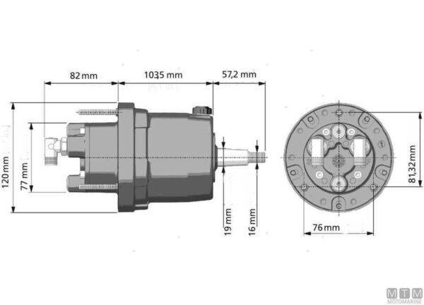 Hydraulische cilinder Ultraflex uc 69-i - Afbeelding 2