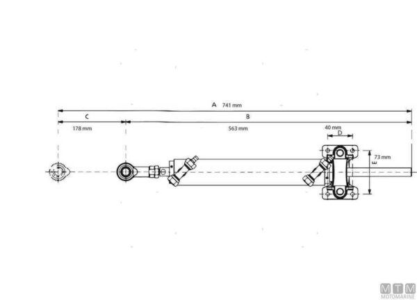 Hydraulische cilinder Ultraflex uc116-i - Afbeelding 3