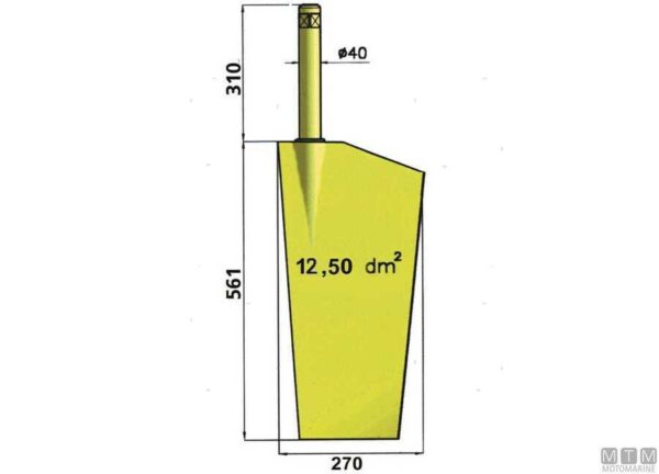Brons Roer Tor Marine 561 x 270mm - Afbeelding 3
