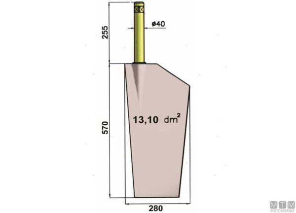RVS Roer Tor Marine P13 570 x 280mm - Afbeelding 3