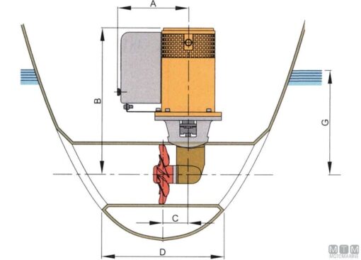 Kit Boegschroef Vetus 55kgf - Afbeelding 2