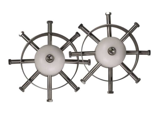 Paar AISI 316 RVS boegschroefbeschermingen 185mm - Afbeelding 2