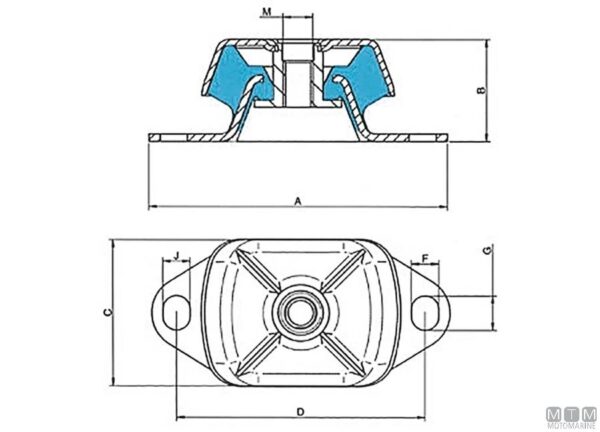 XD Motorsteunen 120 x 70mm 75kg - Afbeelding 2