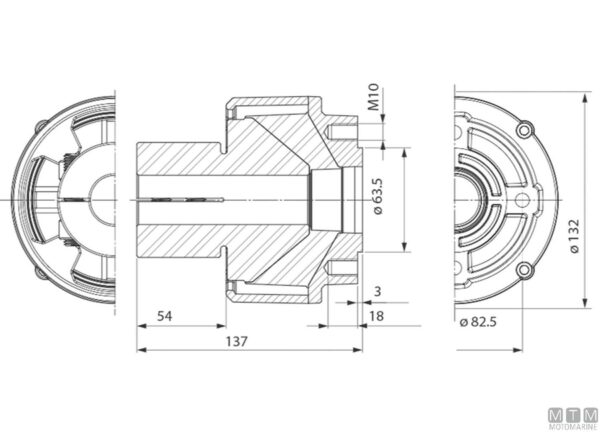 Flexibele Koppeling Vetus Combiflex 25mm - Afbeelding 2