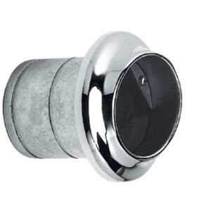 RVS uitlaat 100mm met rubberen klep