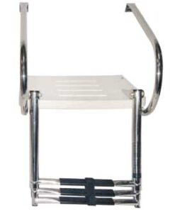 Zwemplatform Achtersteven 350x450mm met 3 Trappen Ladder