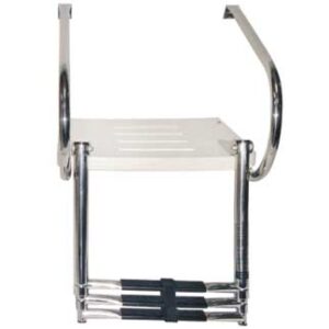 Zwemplatform Achtersteven 350x450mm met 3 Trappen Ladder