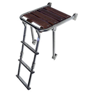 Minox achterplatform 390x450mm met 3 treden ladder