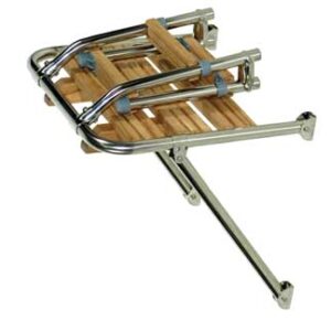 Tinox platform 500x460mm met 3 treden ladder