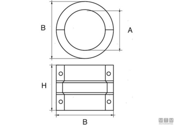 Zinc Collar Anode voor Schacht 150mm - Afbeelding 2