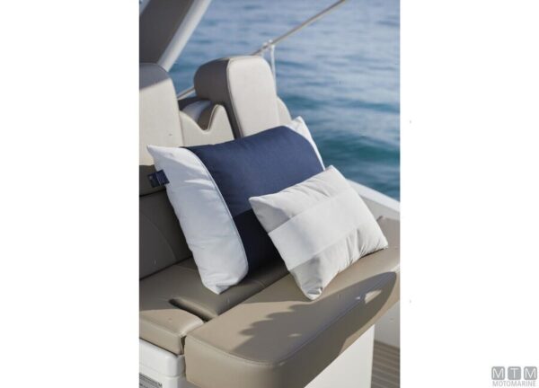 Paar Waterdichte Kussens MB Aqua & Wit - Afbeelding 2