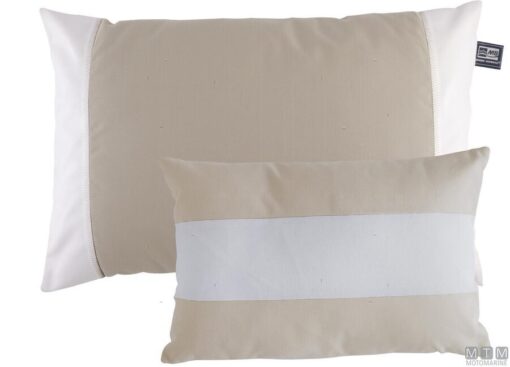 Paar Waterdichte Kussens MB Blauw en Wit - Afbeelding 2