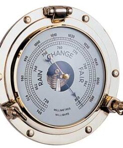 Maritieme Barometer in een Gepolijste Messing Portier 180mm