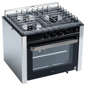 RVS Gas Kookplaat met Oven 3 Branders