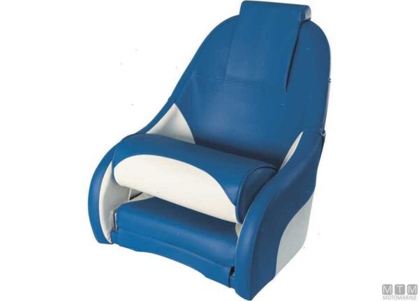 Maritieme Stoel Ocean Wit en Blauw 600 x 550 x H600mm
