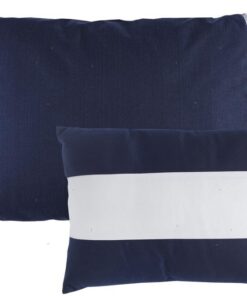 Paar Waterdichte Kussens MB Blauw en Wit