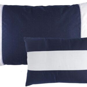 Paar Waterdichte Kussens MB Blauw en Wit