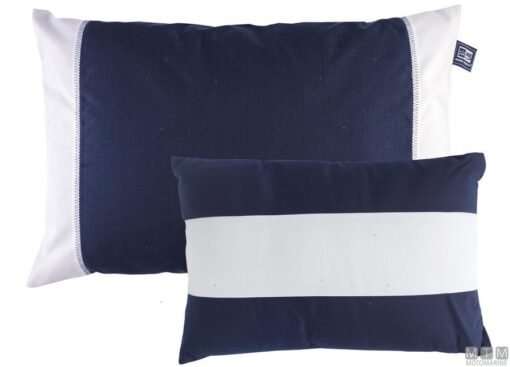 Paar Waterdichte Kussens MB Blauw en Wit