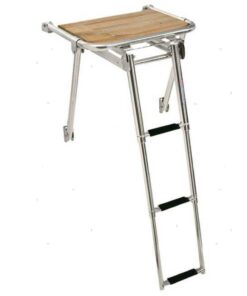 Minox achterplatform 270x390mm met 2 treden ladder
