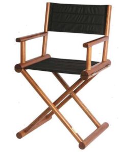 Teakhouten Stoel Zwart MB 52 x 48 x H90cm
