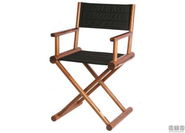 Teakhouten Stoel Zwart MB 52 x 48 x H90cm