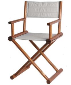 Teakhouten Stoel Grijs MB 52 x 48 x H90cm