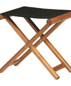 Teak Kruk Zwart MB 45 x 36 x H46