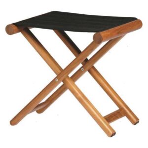 Teak Kruk Zwart MB 45 x 36 x H46