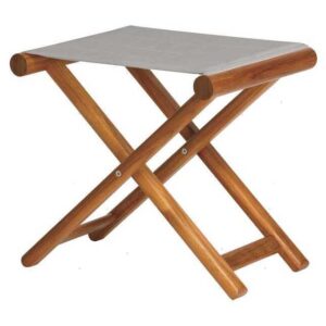 Teak kruk Grijs MB 45 x 36 x H46