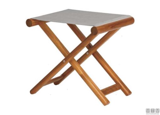 Teak kruk Grijs MB 45 x 36 x H46