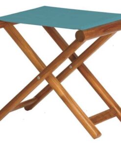 Teakhouten Kruk Turquoise MB 45 x 36 x H46