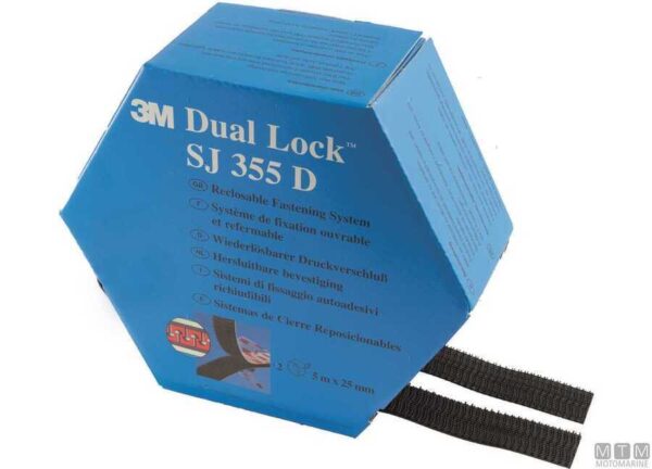 Klittenband 3m Dual Lock 25mm x 5mt Zwart