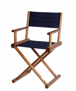 Teakhouten Vouwstoel MB Blauw 52 x 48 x H90cm