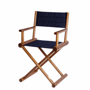 Teakhouten Vouwstoel MB Blauw 52 x 48 x H90cm