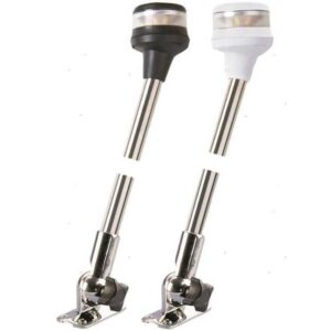 Led Navigatieverlichting Zwart 360º 12-24v met Opvouwbare Mast H23cm
