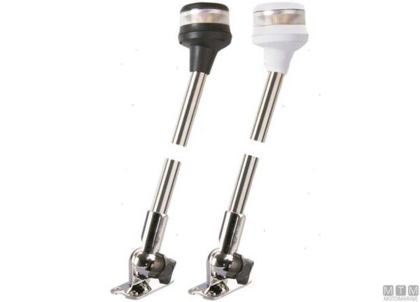 Led Navigatieverlichting Zwart 360º 12-24v met Opvouwbare Mast H23cm