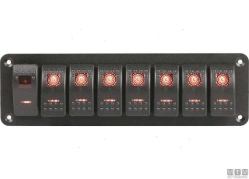 Elektrisch paneel Redtech 8 x 20a schakelaars 234 x 70mm