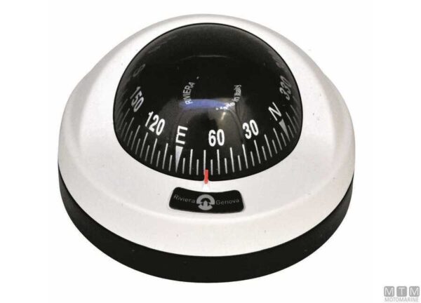 Navigatie Kompas "Riviera Aries" 65mm Wit & Zwart