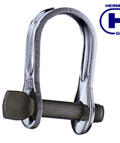 Hs lange gestempelde D-schakel 5x22mm roestvrij staal