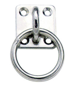 RVS Oogplaat 35x40mm met O-ring 6mm